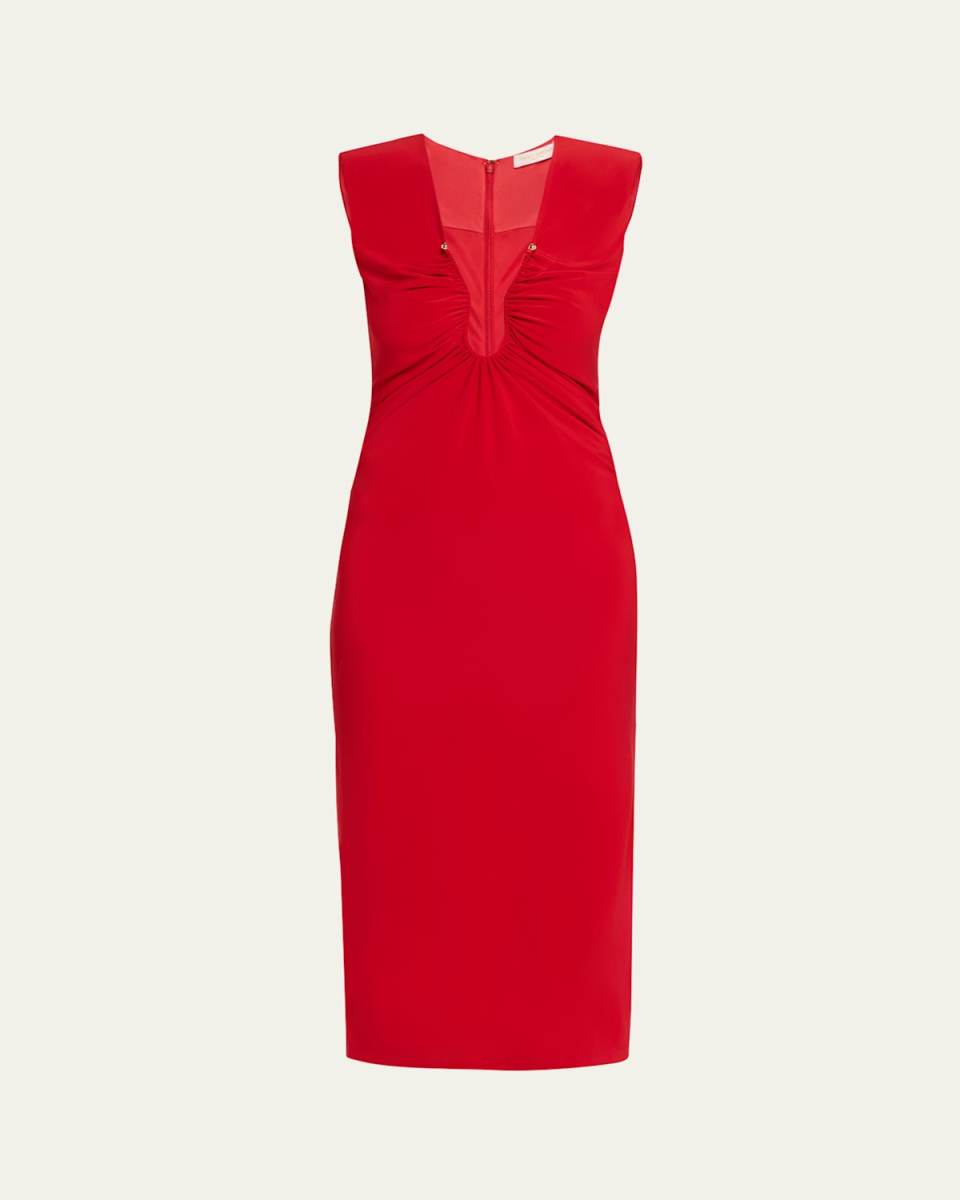 Elena Gathered Midi Dress